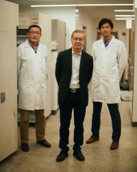 Yaoxing Huang to the left, David Ho in the middle and Sho Iketani to the right